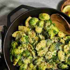 Brussels Sprouts with a Parmesan