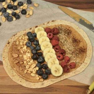 Blue Berry Wrap and Natural Peanut Butter